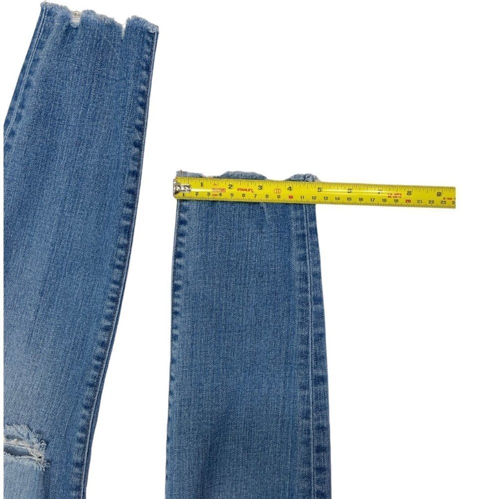 MADEWELL Cool Sexy 9" Mid-Rise Skinny Jeans Frankie Wash Torn Knee 28" Lean Legs - Picture 11 of 16